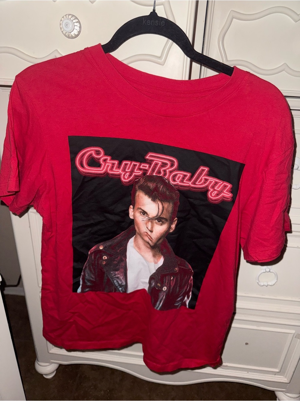 Red 'Cry-Baby' Graphic Tee